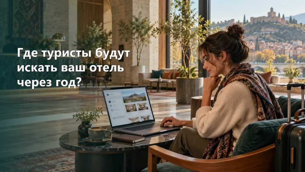 Турист выбирает отель с помощью ИИ — бронирование через искусственный интеллект