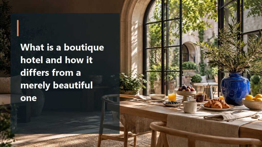 What is a boutique hotel and how it differs from a merely beautiful one