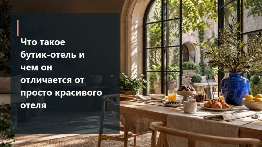 Что такое бутик-отель и чем он отличается от просто красивого отеля