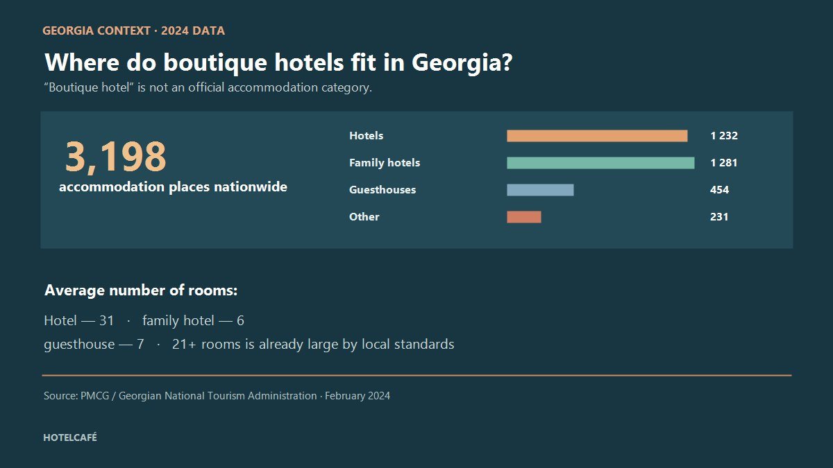 Georgia’s accommodation market in 2024: 3,198 properties, lodging categories and average room counts