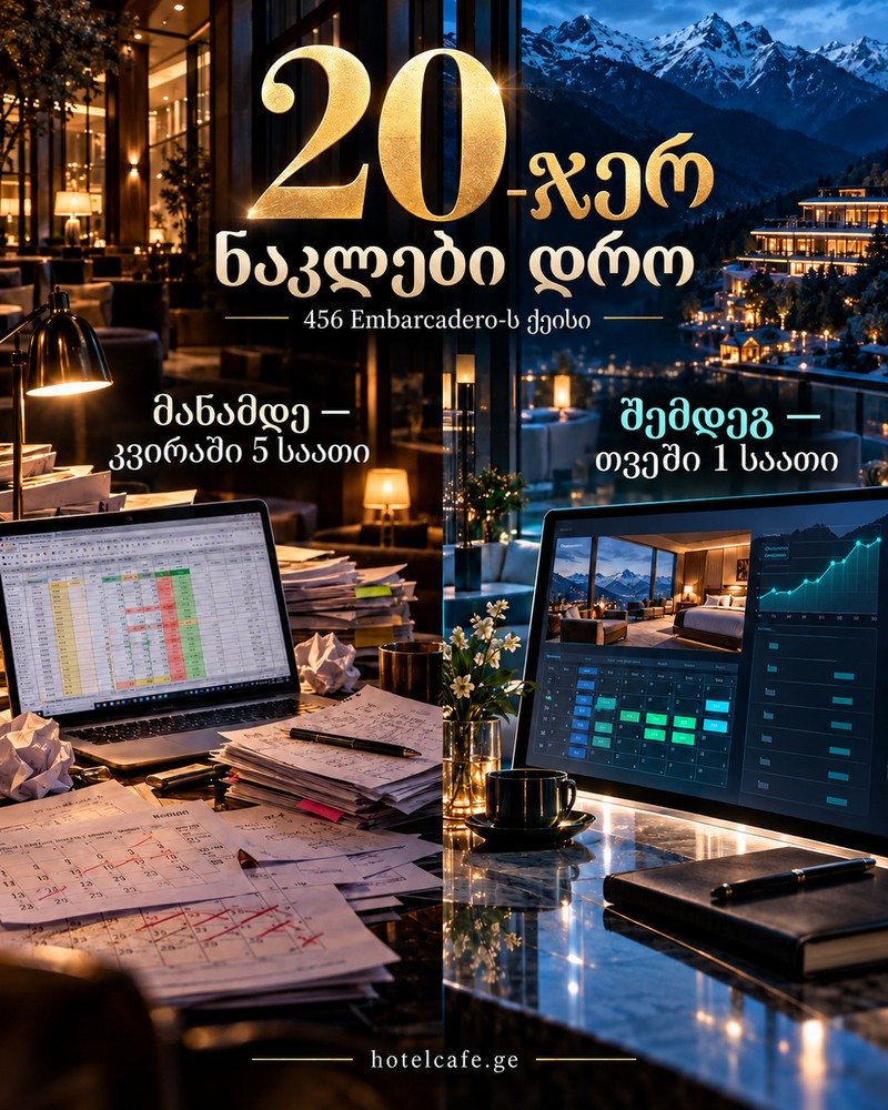 დინამიკური ფასები სასტუმროში — სამუშაო დრო თვეში 20 საათიდან 1 საათამდე