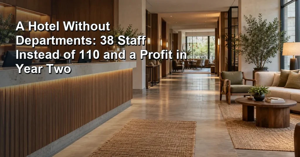Botanique Hotel reception — A Hotel Without Departments: 38 Staff Instead of 110