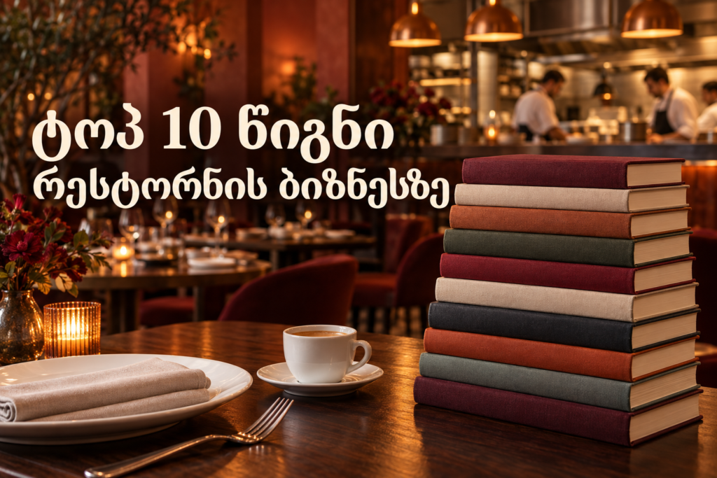 ტოპ 10 წიგნი რესტორნის ბიზნესზე