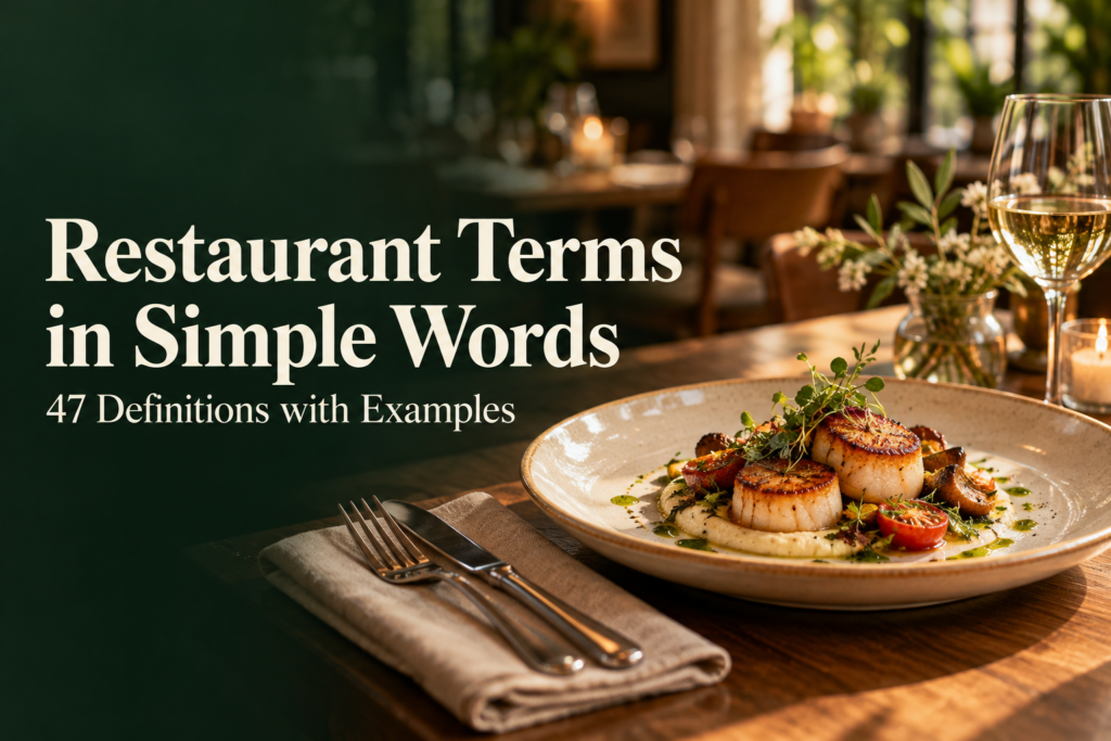 Restaurant Terms in Simple Words: 47 Definitions with Examples